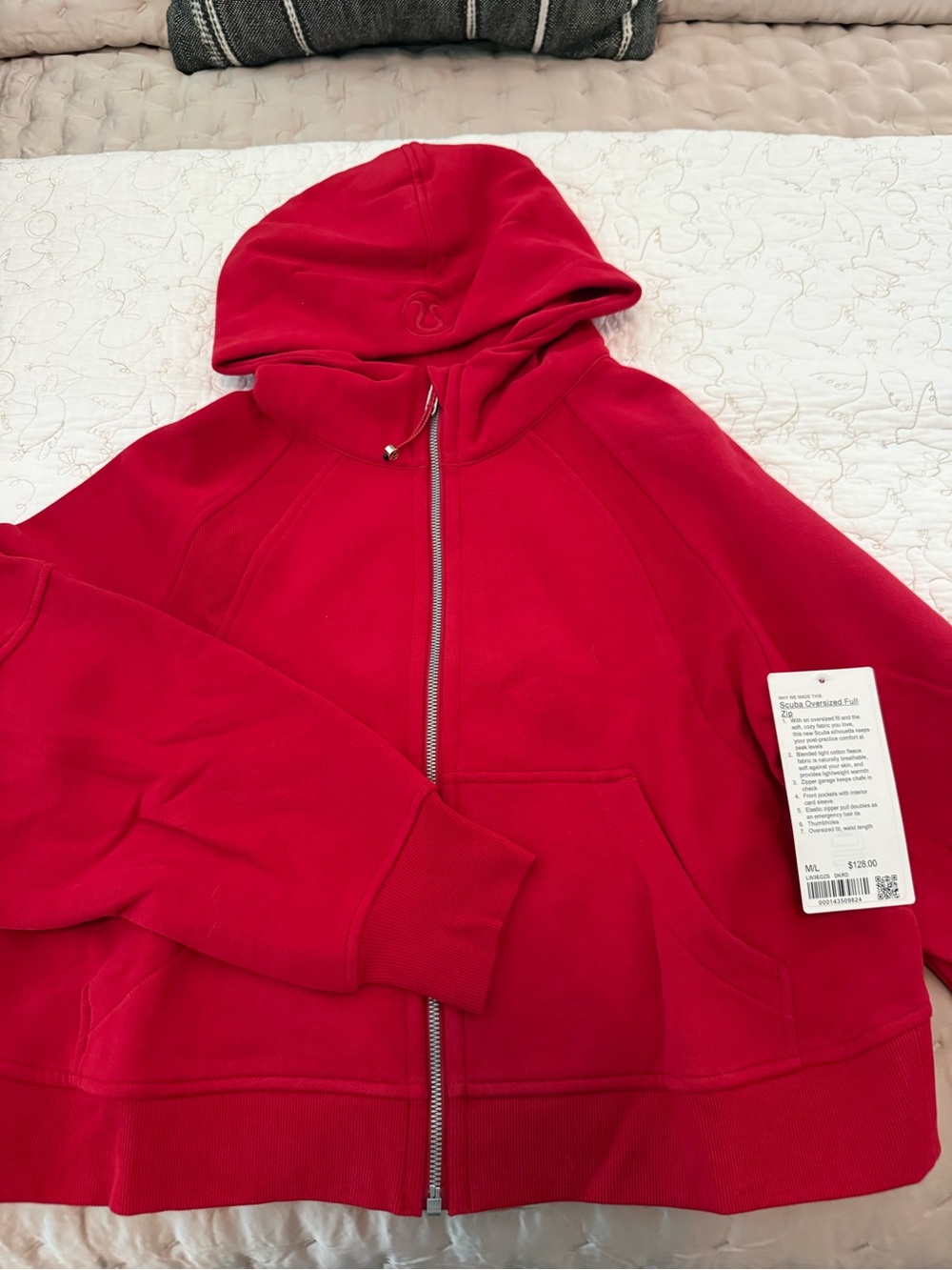 NWT Lululemon Scuba Full-Zip Hoodie M/L Dark Red